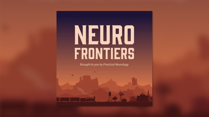 Logo for the Neurofrontiers podcast series featuring a southwestern North American landscape