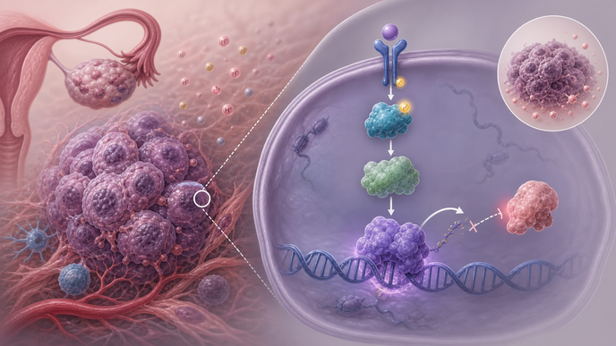 Ovarian cancer cell cluster with acidic microenvironment and ERKp300PARP1 signaling