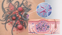 Tattoo associated nontuberculous mycobacterial skin lesions near contaminated ink