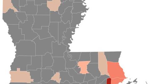 Louisiana access map