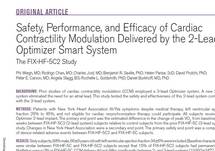 Safety Performance and Efficacy of Cardiac Contractility Modulation Delivered by the Two Lead Optimizer Smart System
