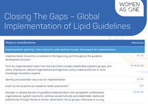 Closing the gaps table