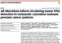 AR alterations inform circulating tumor DNA detection in metastatic castration resistant prostate cancer patients