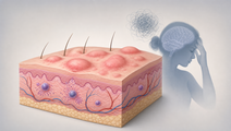 Illustration of chronic spontaneous urticaria skin