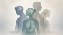 Grouped silhouettes depict varied long term post COVID symptom profiles without implying established diagnostic subtypes