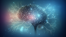 Simplified brain illustration with wearable sensor concept for Parkinsons disease motor rehabilitation
