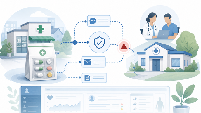 Electronic prescribing link between community pharmacy and primary care for medication related incidents