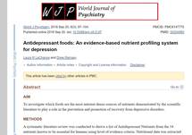 Antidepressant Food Scale