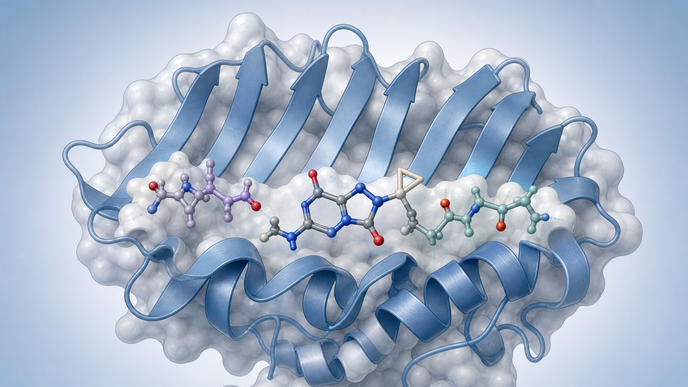 HLAB5701 binding groove with abacavir and peptide fragments