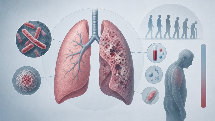 Simplified lungs with lab derived frailty overlay for pulmonary tuberculosis risk