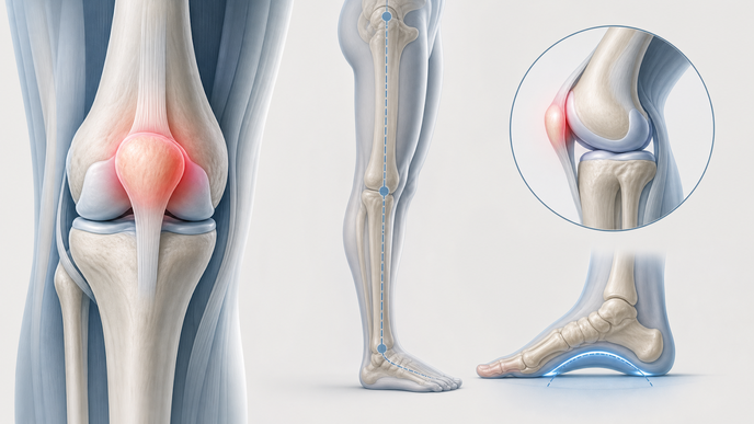 foot core training plus hip and knee strengthening for patellofemoral pain