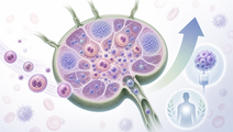 Simplified lymph node with classical Hodgkin lymphoma cells and transplant outcome improvement cue
