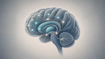 Simplified brain illustration with highlighted neural connections representing ADHD in a mortality risk analysis