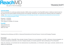 Cervical Spanish Transcript