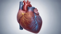 Stylized heart with intrinsic cardiac nerve network and two neuron populations