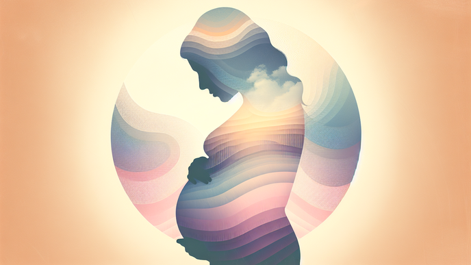 Simplified uterus with HIV virion and shield symbolizing HIV PrEP research in pregnancy