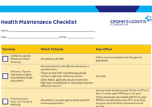 Health Maintenance Checklist