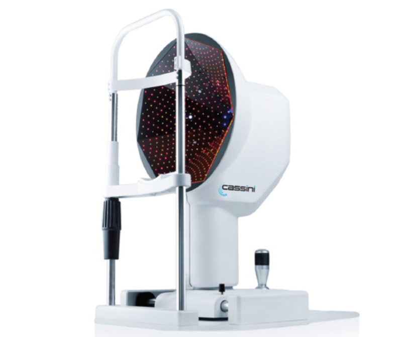 Figure 1. The Cassini diagnostic device offers a suite of examinations including corneal topography, mesopic and photopic pupillometry, and color photography for diagnostic purposes.