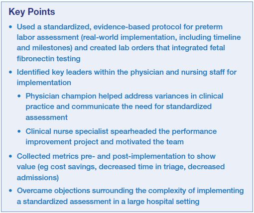 A Practical Guide For Preterm Labor Protocol Implementation